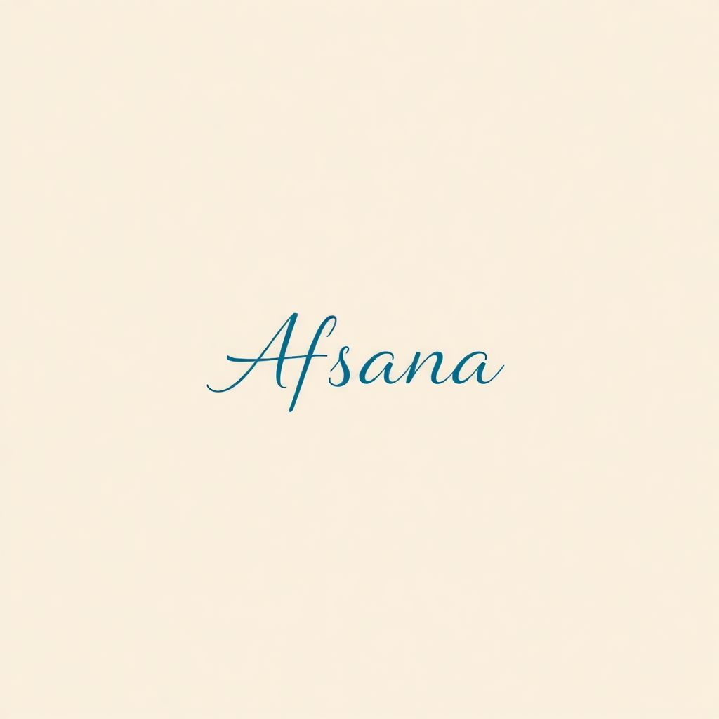 Blues AI Album Cover — A beige background with a breezy and simple line sketch forming an aesthetic design in the center, integrating the title "Afsana" in elegant calligraphy; minimalist style, soft and natural lighting, pastel color palette, 8k resolution, highly detailed with a serene atmosphere, reflecting the blues genre