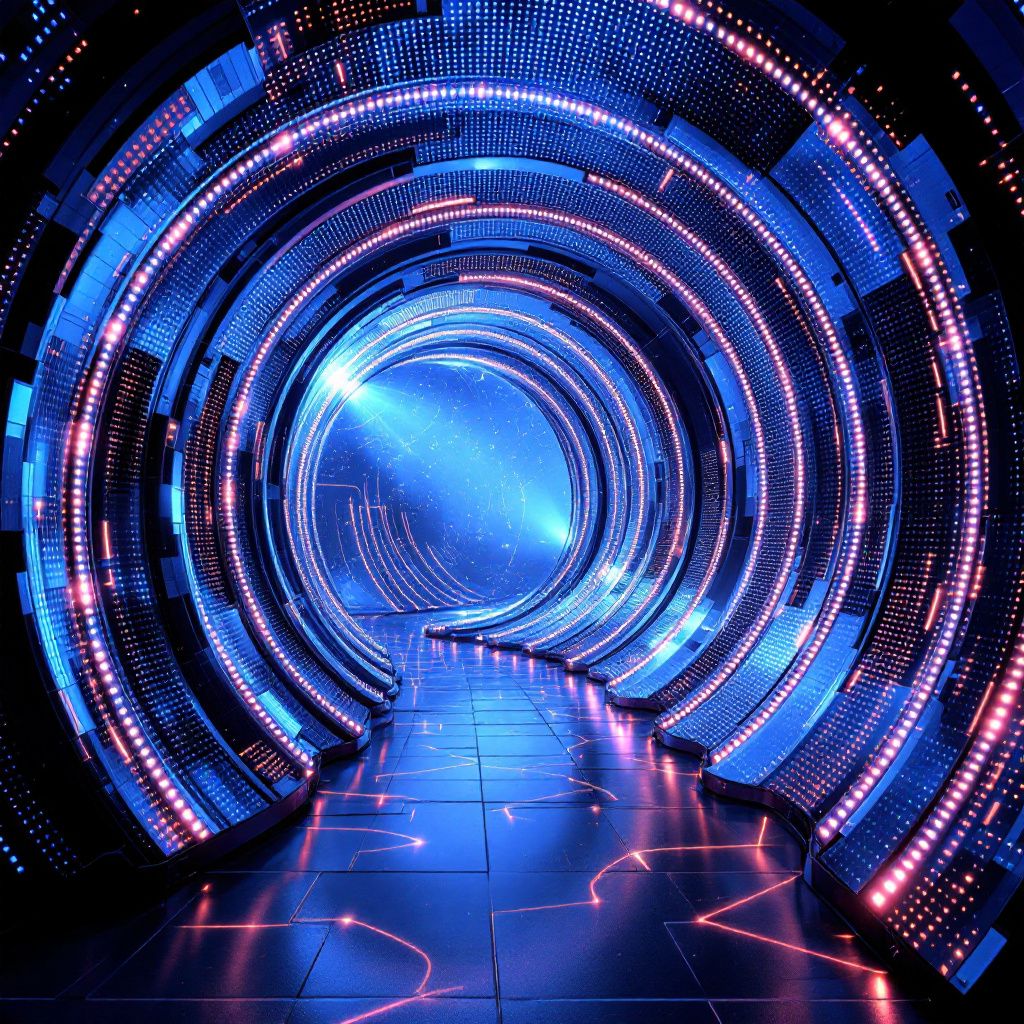 Disco AI Album Cover — glittering disco club entrance, futuristic style, dynamic perspective, glow effect, metallic blues and silvers, highly detailed, luxurious shimmer, ethereal ambiance, 8k detail